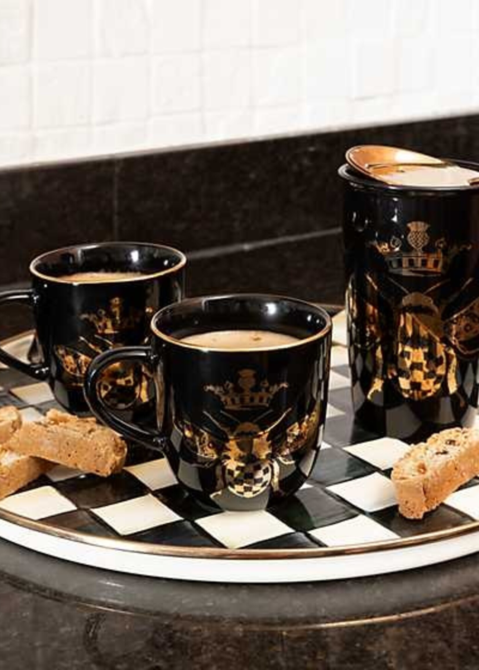 Mackenzie-Childs Courtly Check Round Tray