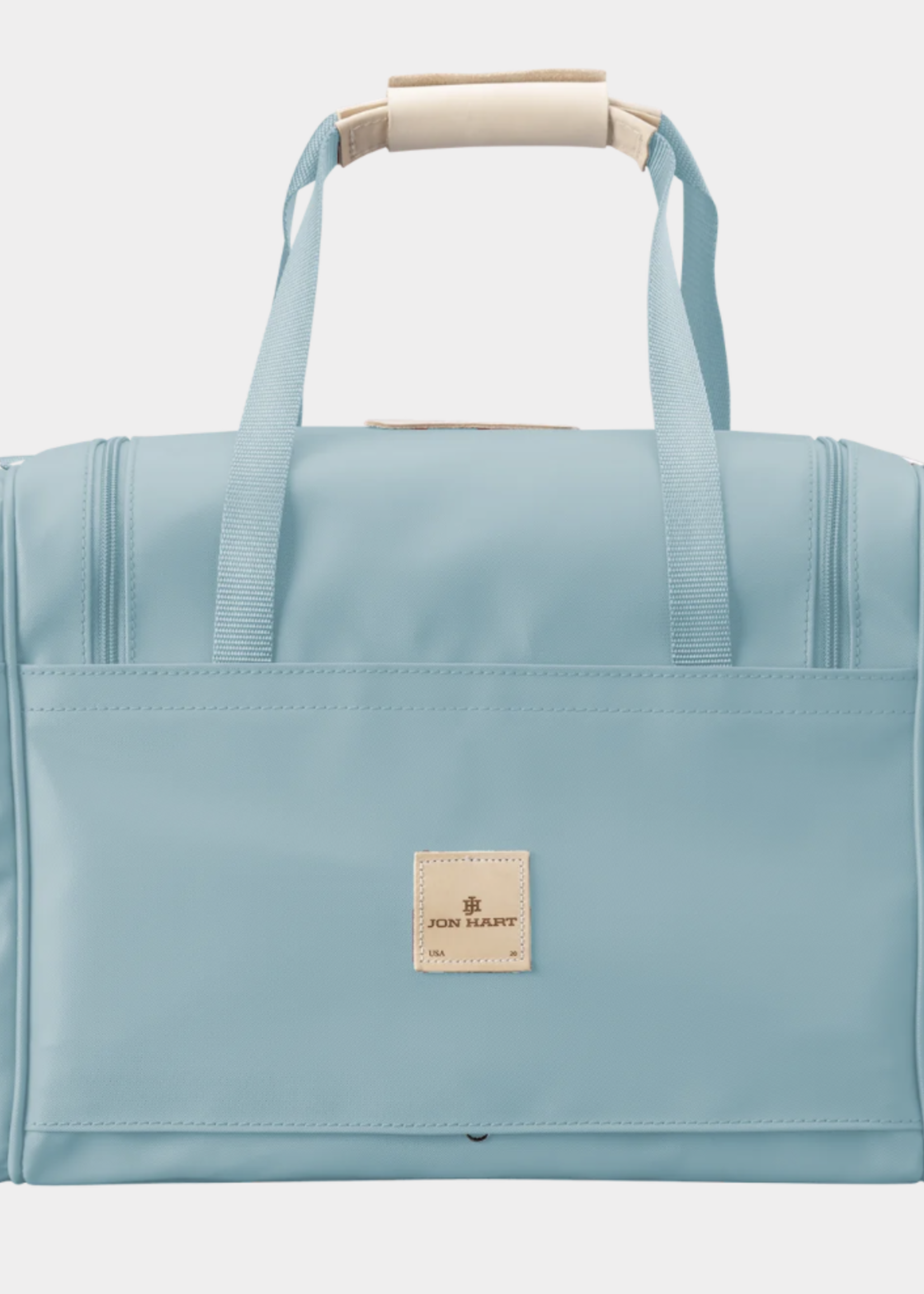 Jon Hart Design Medium Square Duffel - Ice Blue Coated Canvas