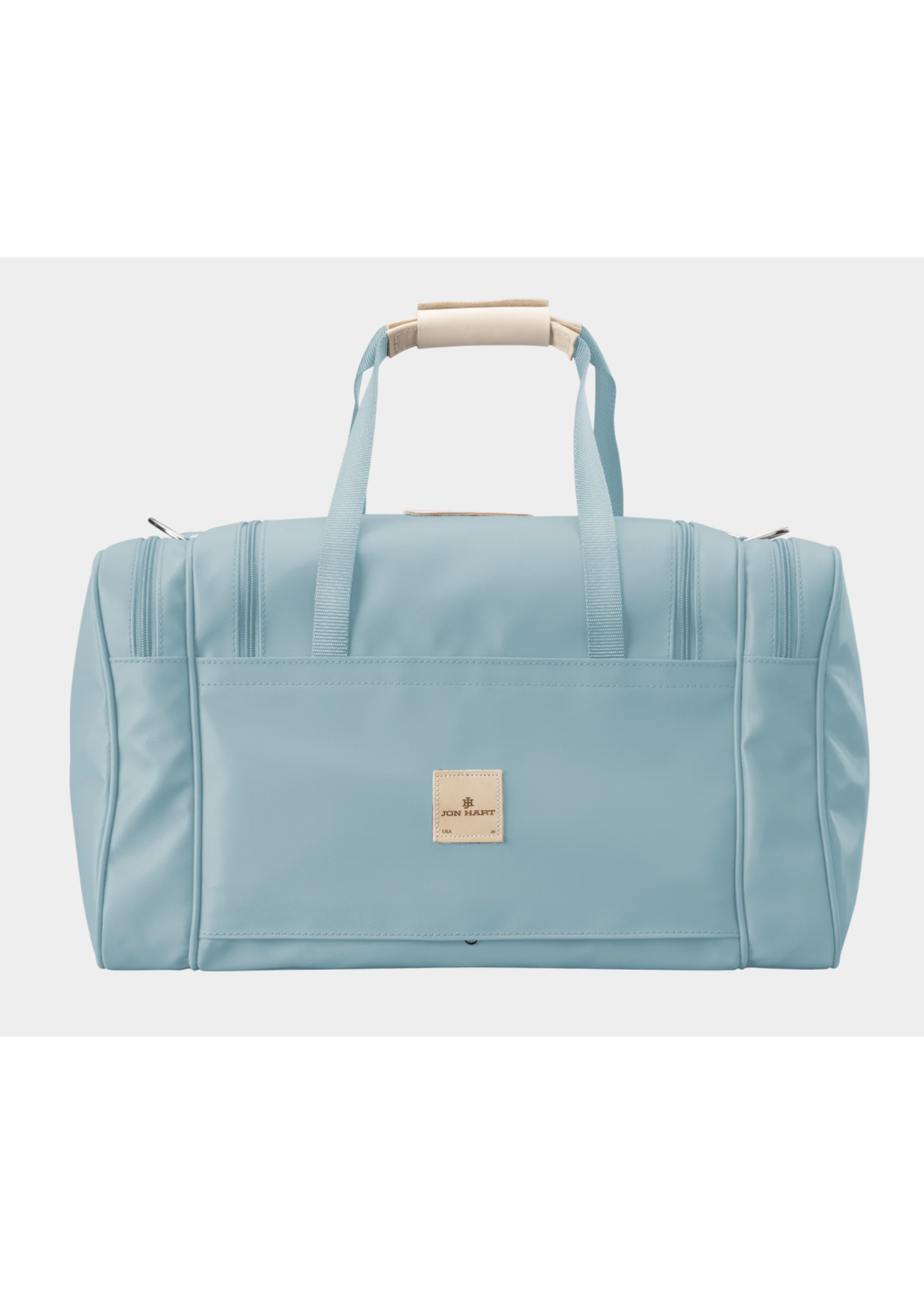 Jon Hart Design Medium Square Duffel - Ice Blue Coated Canvas
