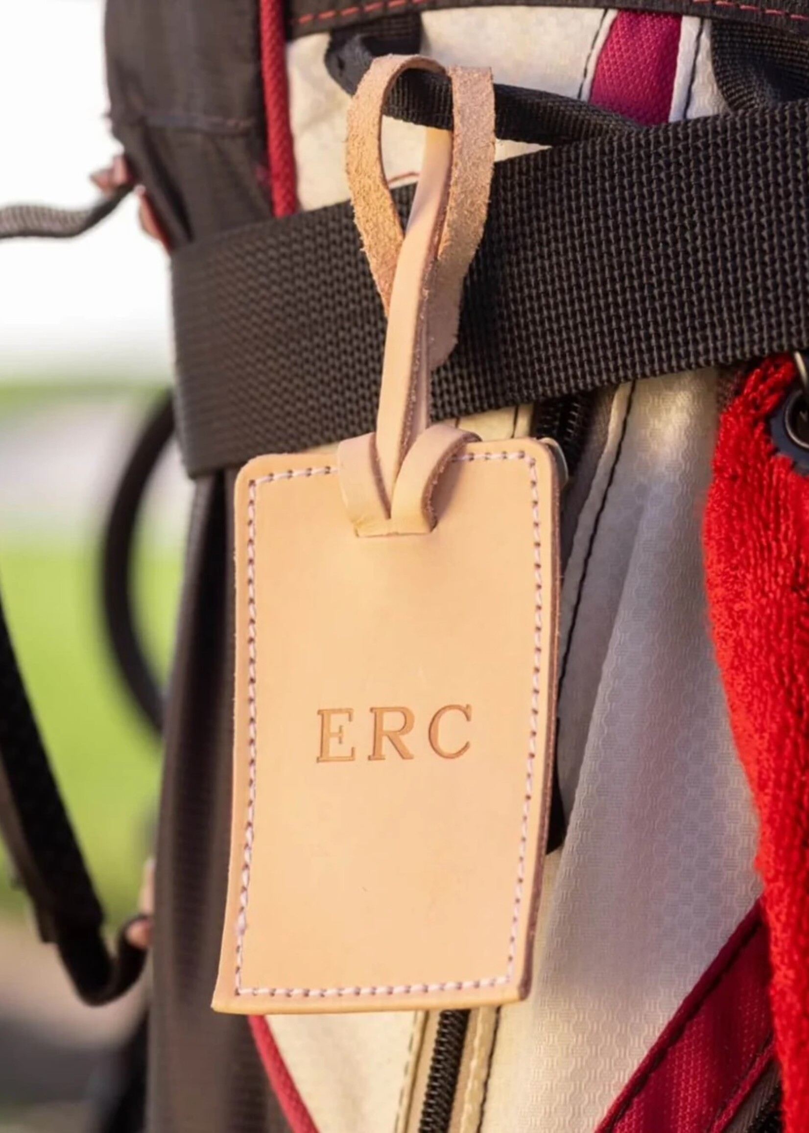 Jon Hart Design Bag Tag - Natural Leather