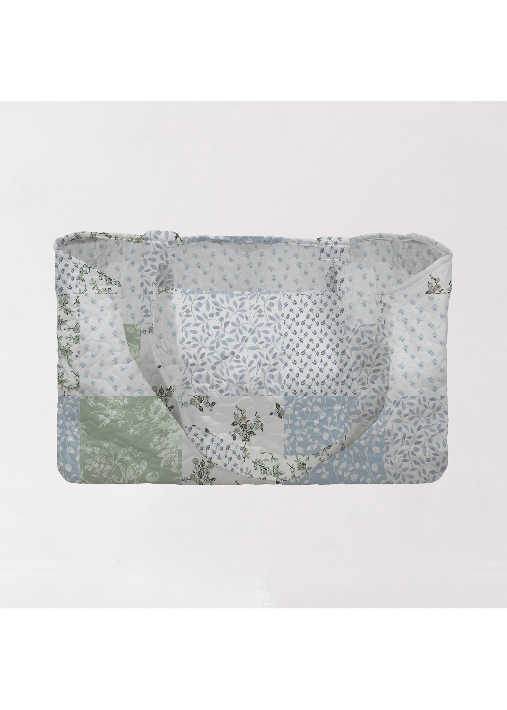 Ida Mae Home Waverly Patchwork Blue Quilted Tote Bag