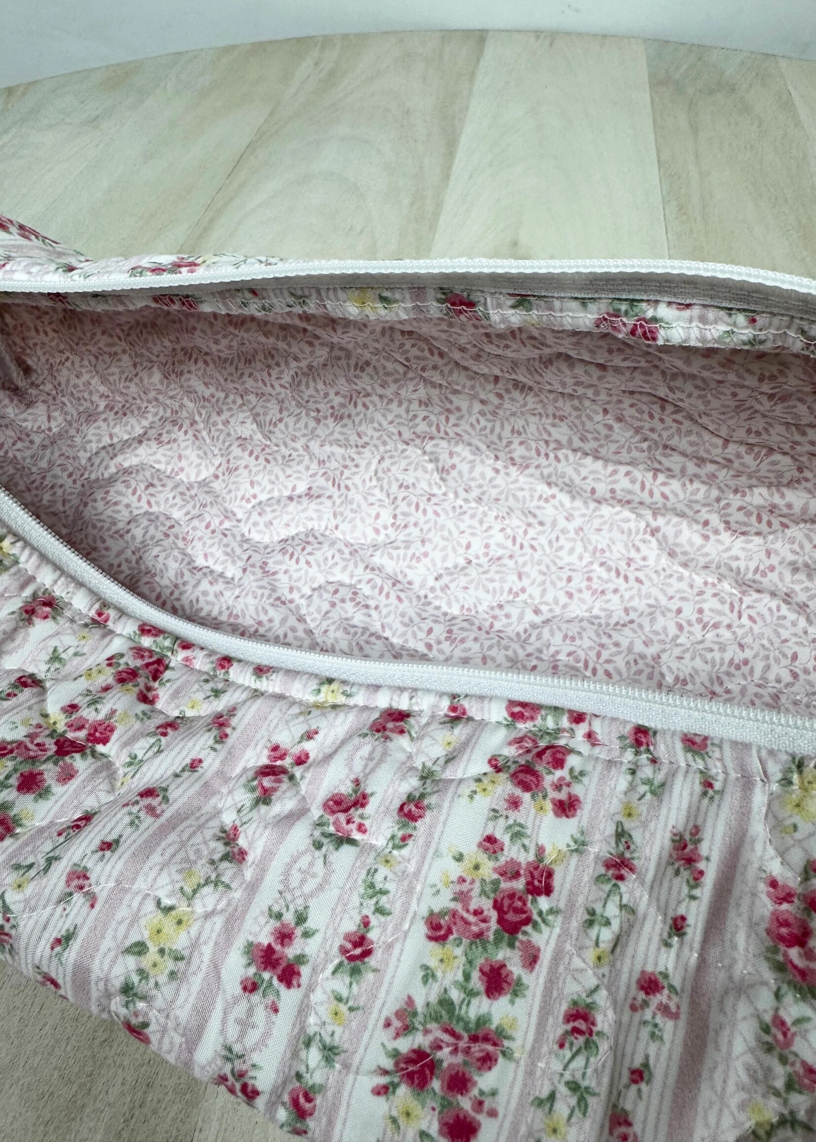 Ida Mae Home Wilshire Stripe Pink Quilted Hot Tool Bag