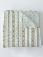 Ida Mae Home Bella Stripe Sage Baby Blanket