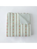 Ida Mae Home Bella Stripe Sage Baby Blanket