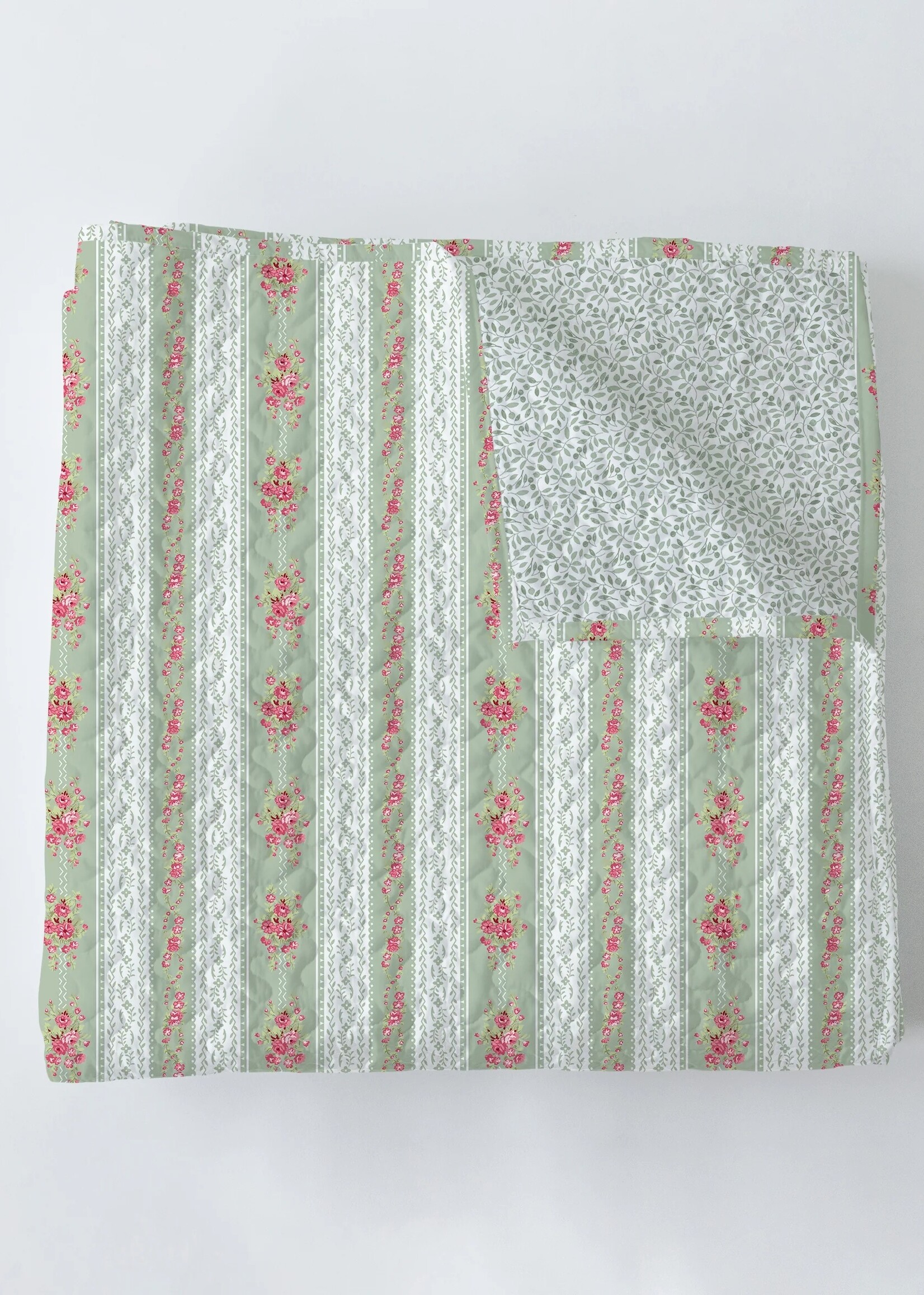 Ida Mae Home Bella Stripe Sage Baby Blanket