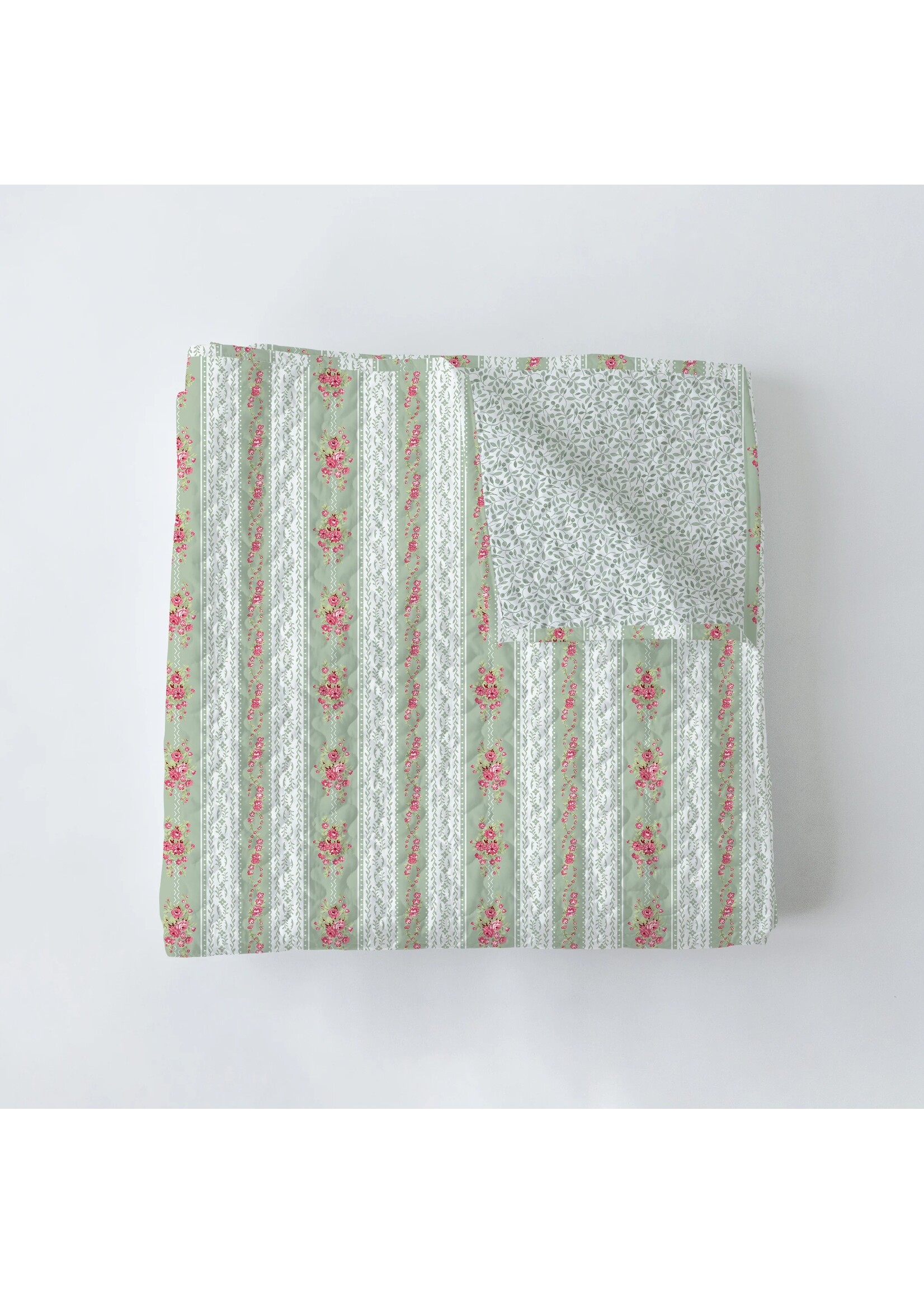 Ida Mae Home Bella Stripe Sage Baby Blanket