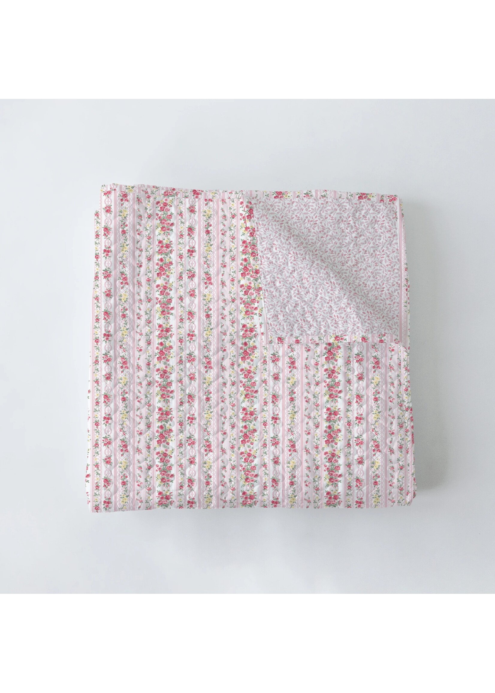 Ida Mae Home Wilshire Stripe Pink Quilt