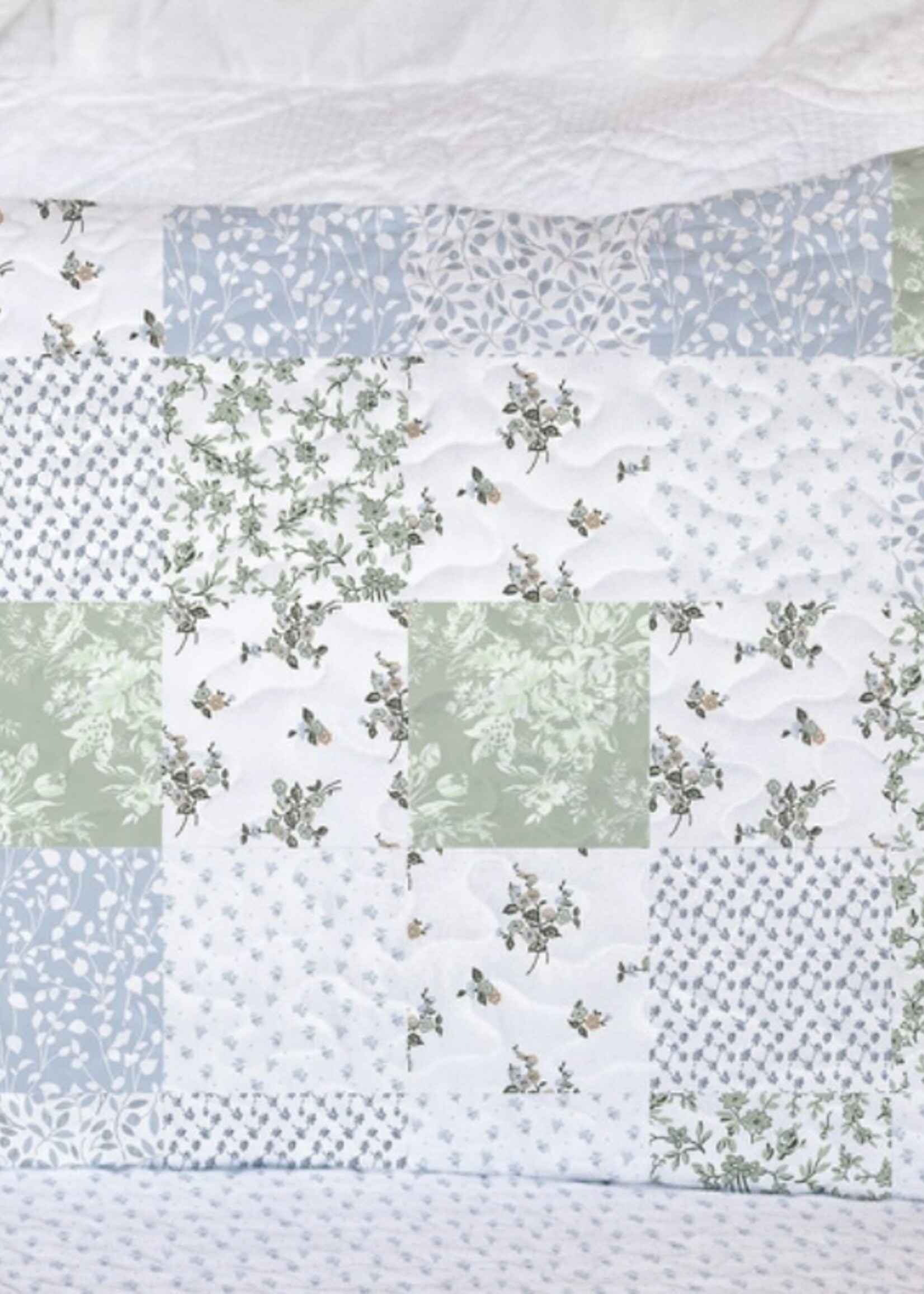 Ida Mae Home Waverly Patchwork Blue Standard Sham