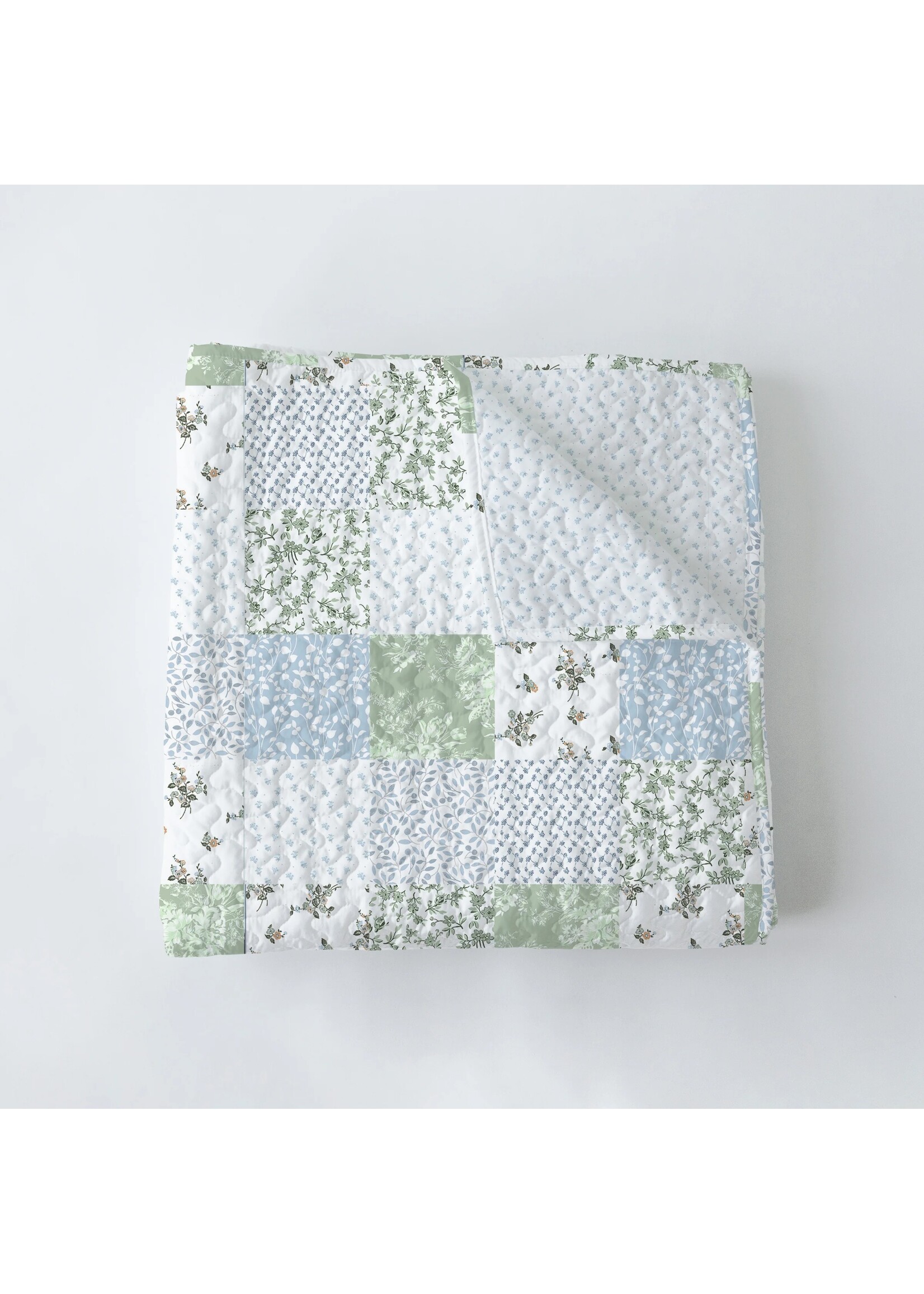 Ida Mae Home Waverly Patchwork Blue Standard Sham