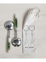 Creative Co-op Stainless Steel Salad Servers, Set of 2