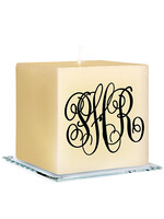 Embossed Graphics Monogrammed Candle with Holder