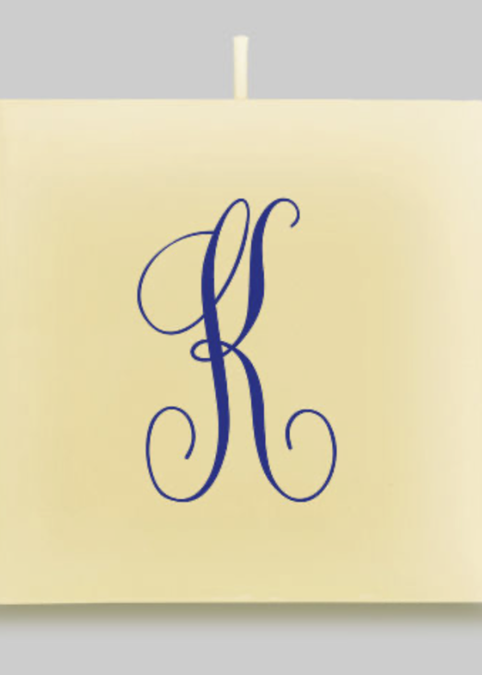 Embossed Graphics Monogrammed Candle with Holder