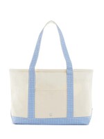 TRVL DESIGN Medium Tote - Coated Canvas Gingham Sky