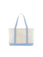TRVL DESIGN Medium Tote - Coated Canvas Gingham Sky