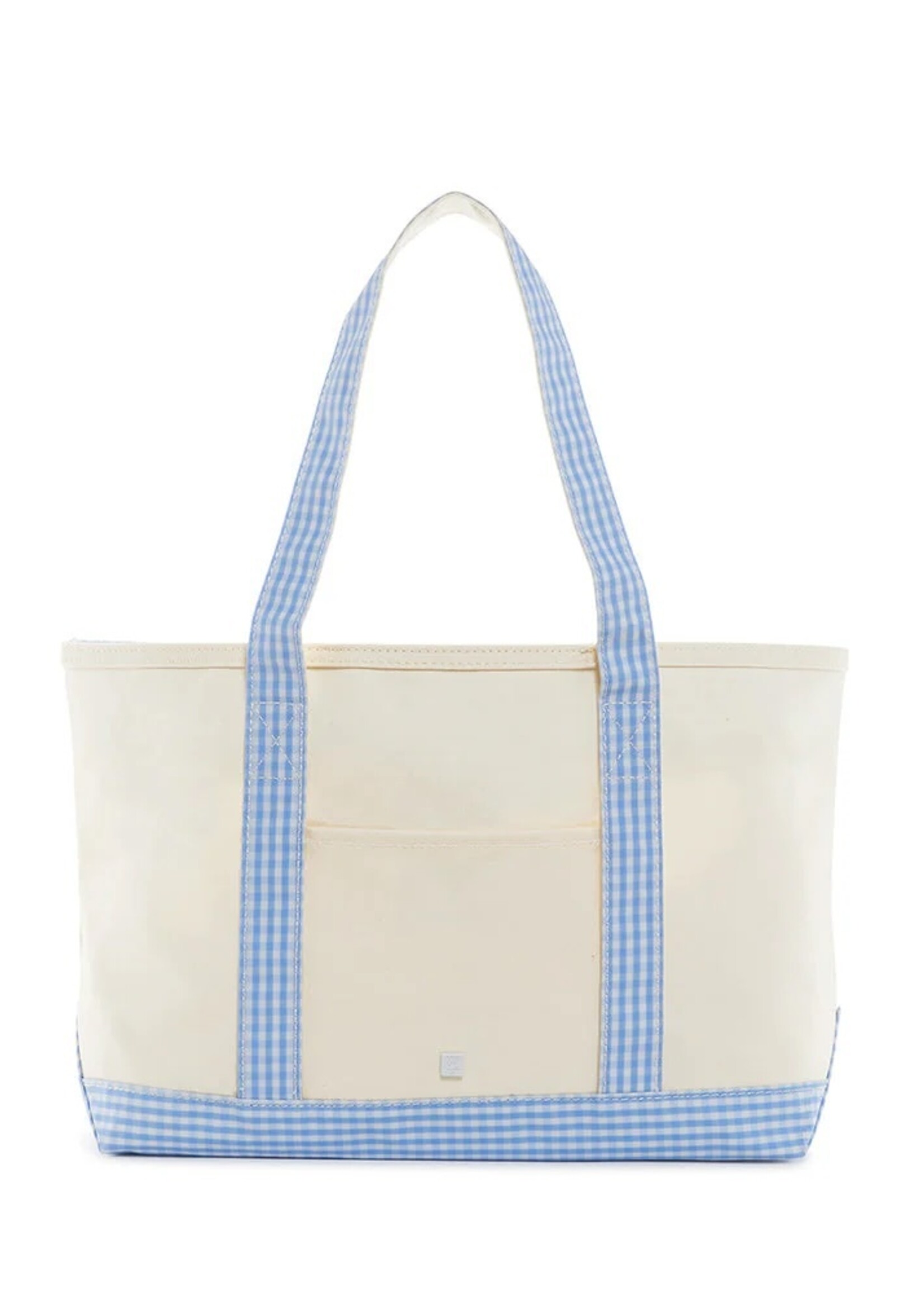TRVL DESIGN Medium Tote - Coated Canvas Gingham Sky