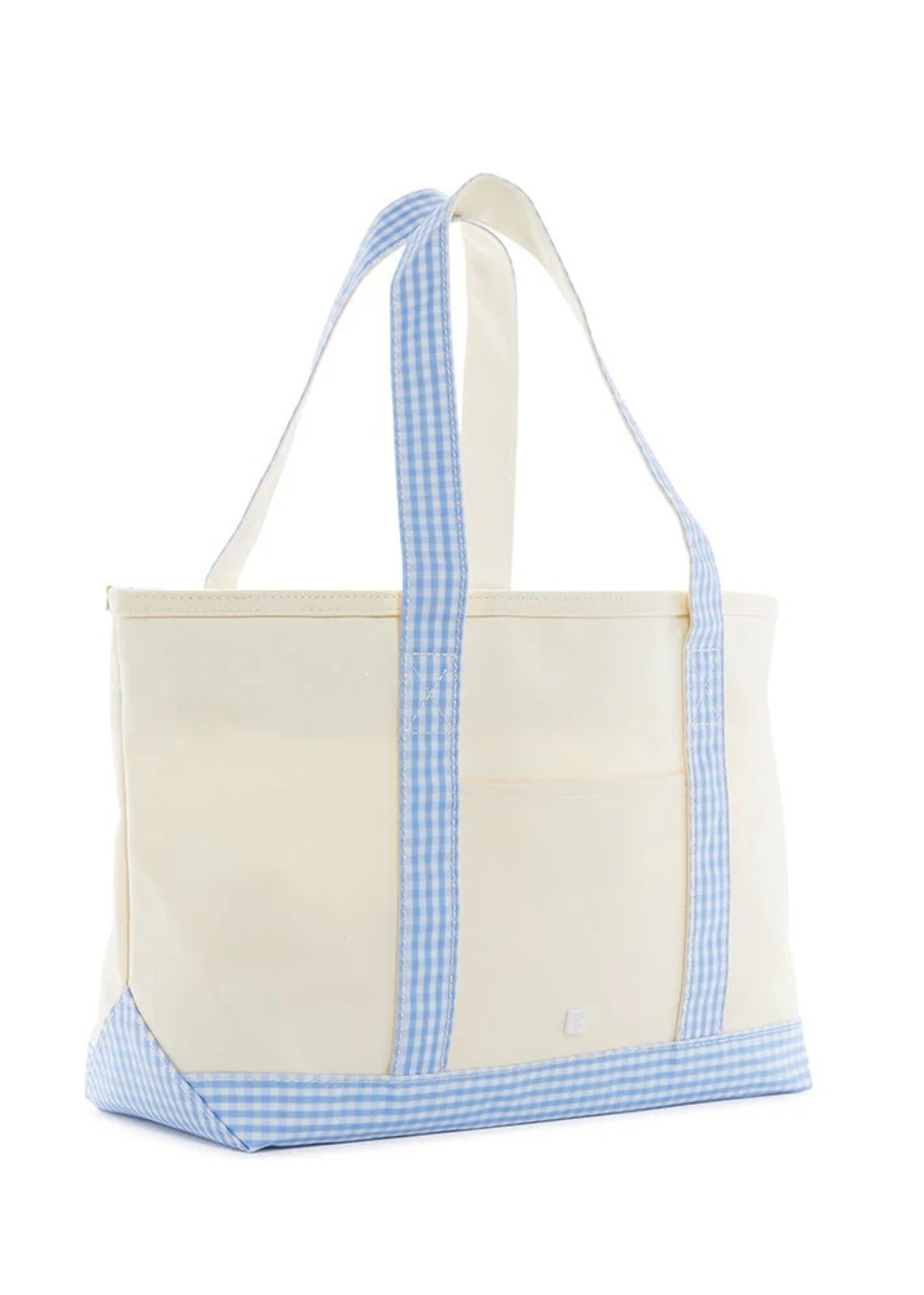 TRVL DESIGN Medium Tote - Coated Canvas Gingham Sky