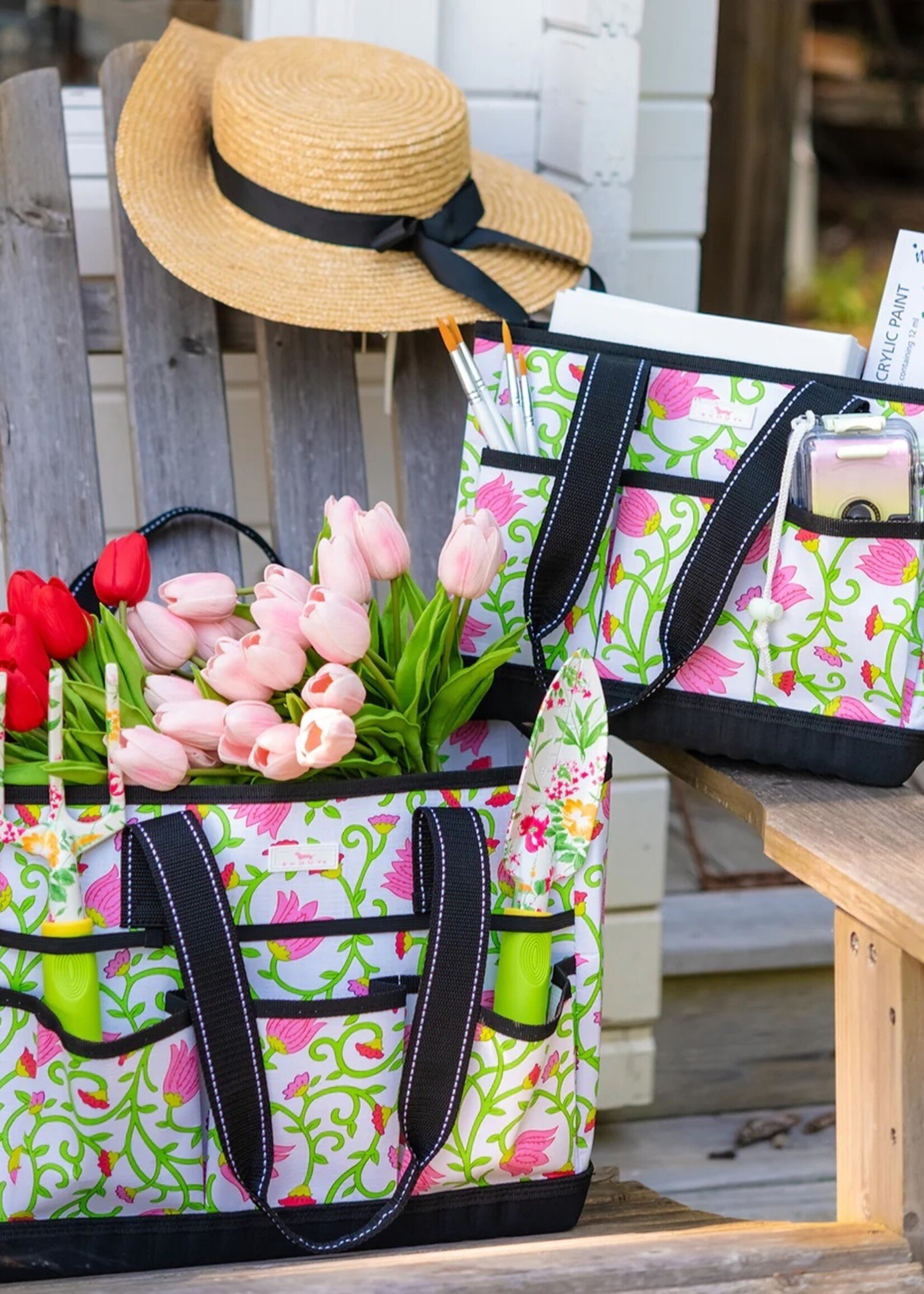 scout by bungalow Scout She Shed Garden Caddy Tote Medium Late Bloomer