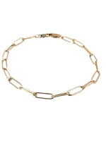 erin gray Essential Petite Paperclip Links Bracelet 14k GF