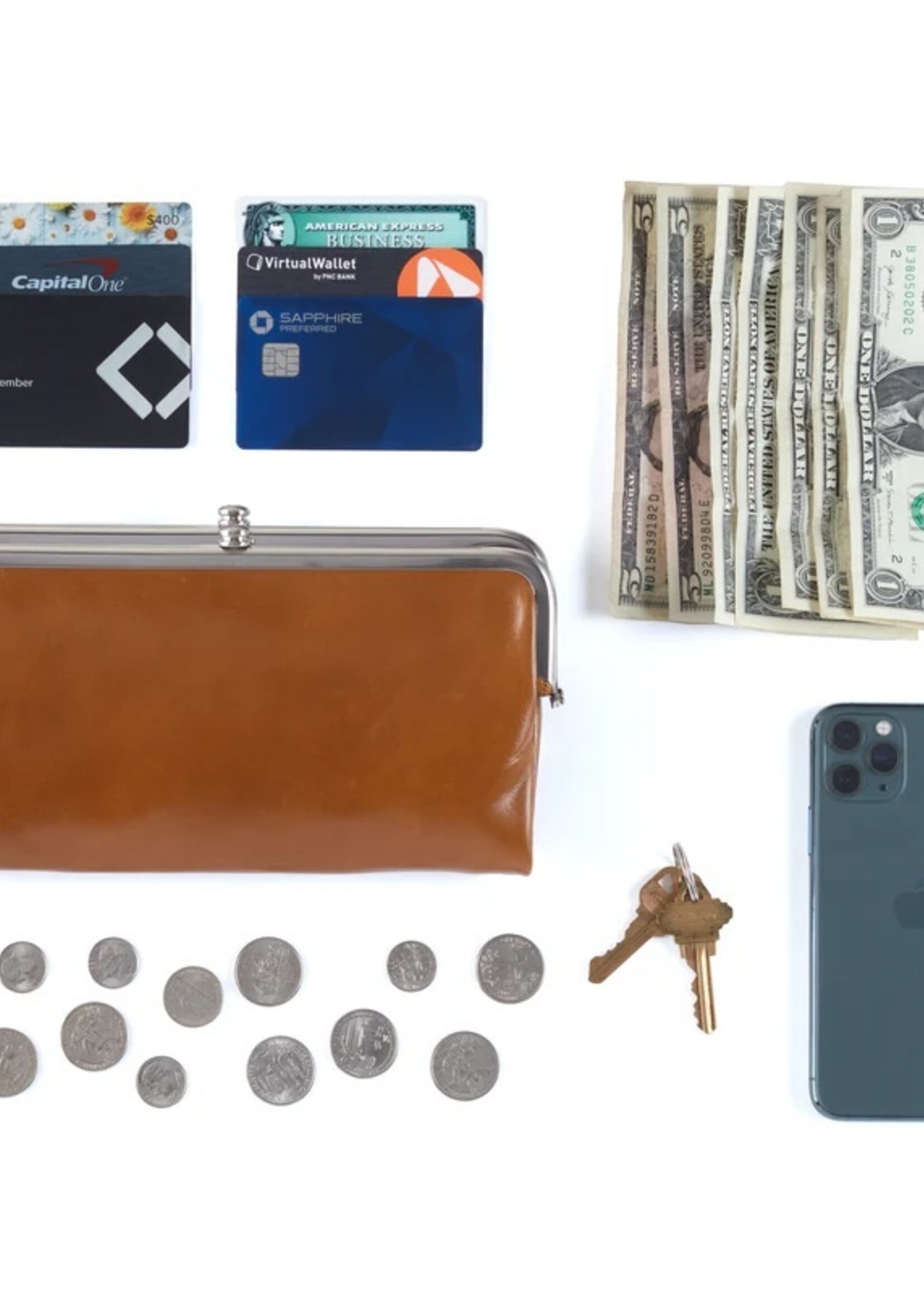 hobo Lauren Clutch Wallet - Natural