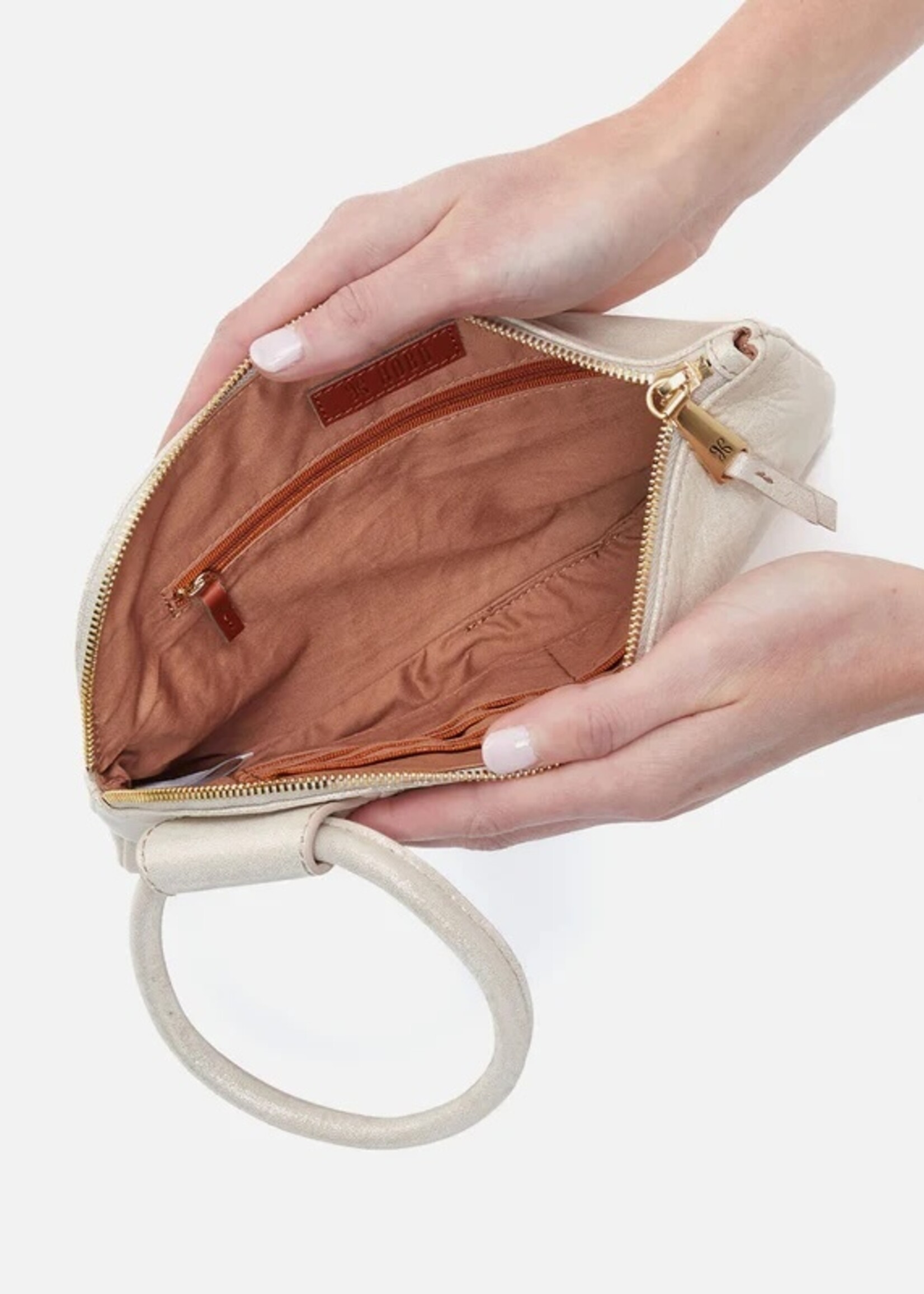 hobo Sable Wristlet - Sand Shimmer