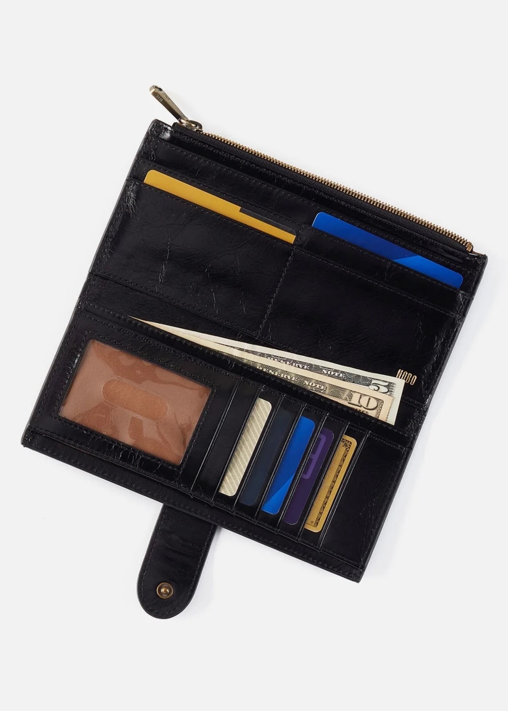 hobo Dunn Continental Wallet - Grenadine
