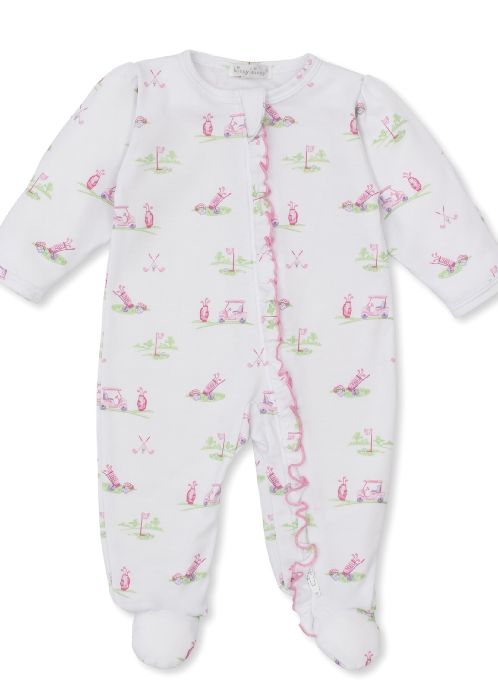 Kissy Kissy Fairway Four Footie Pink