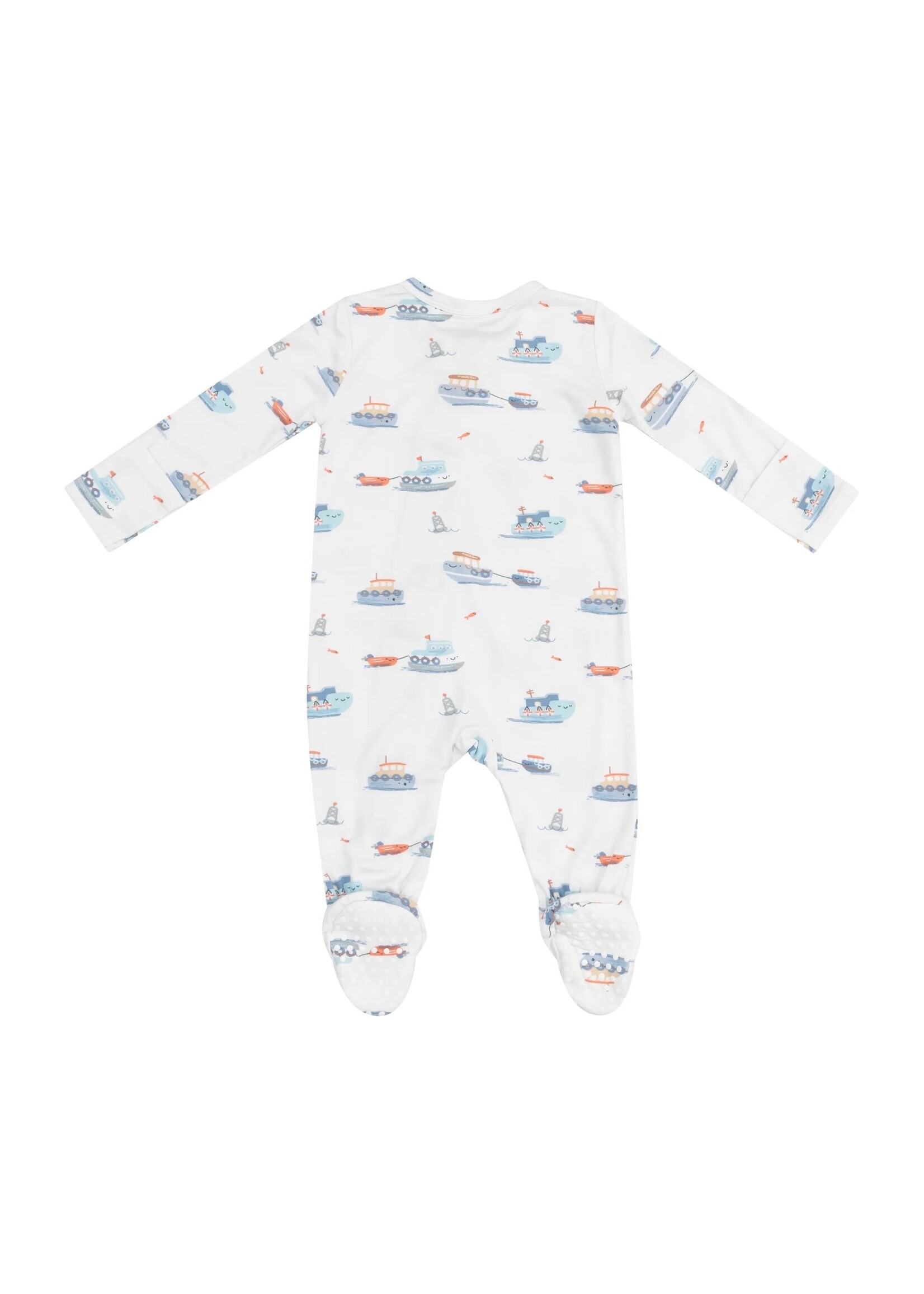 Angel Dear Bubbly Tugboats 2 Way Zipper Footie
