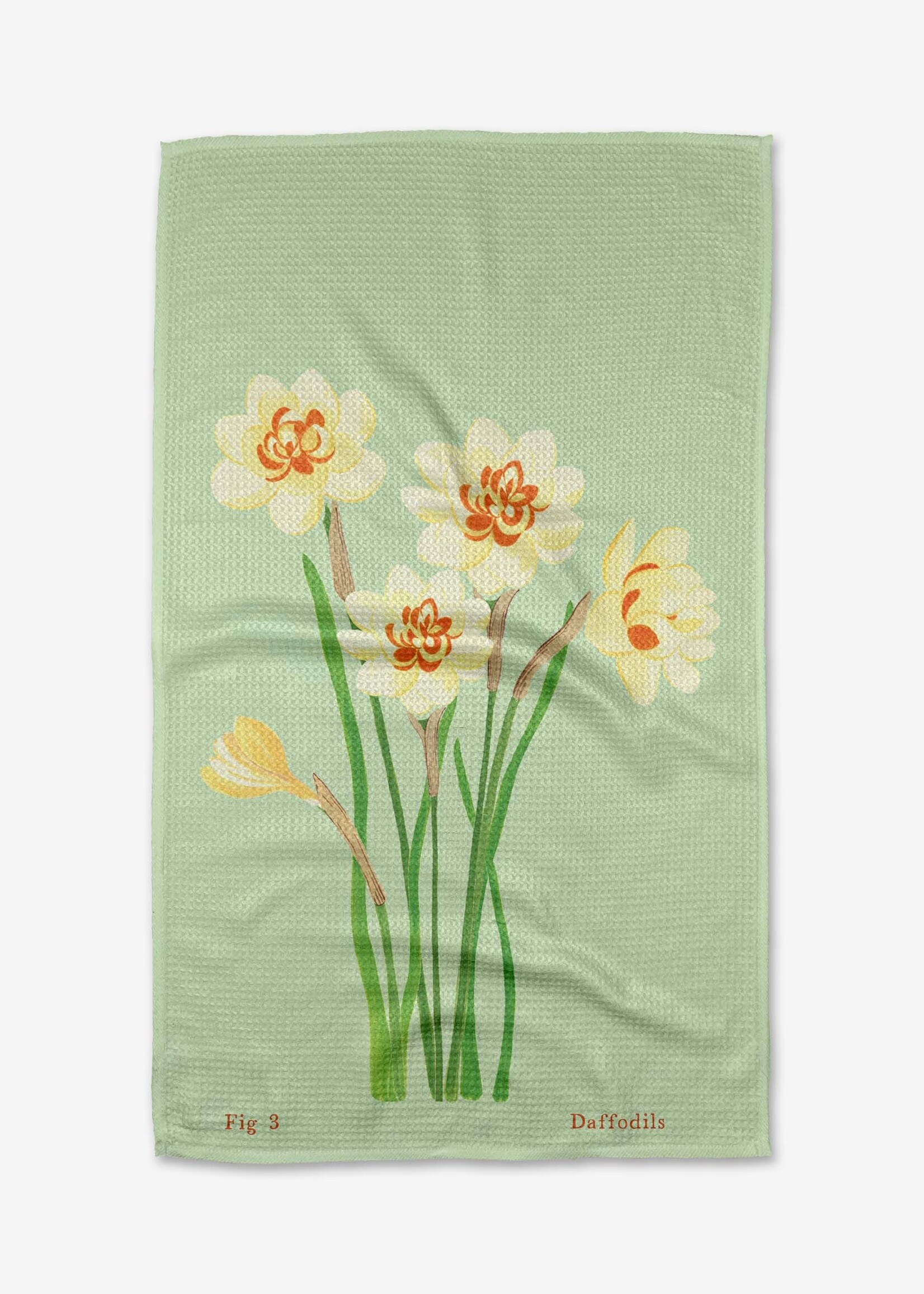 geometry March Daffodils Tea Towel