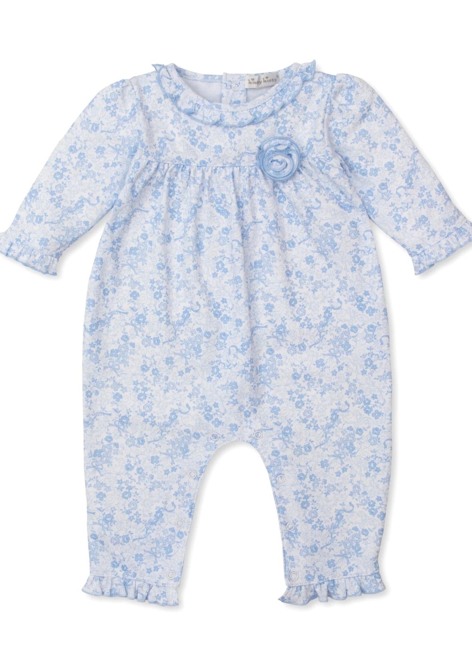 Kissy Kissy Old English Roses Lt Blue Playsuit