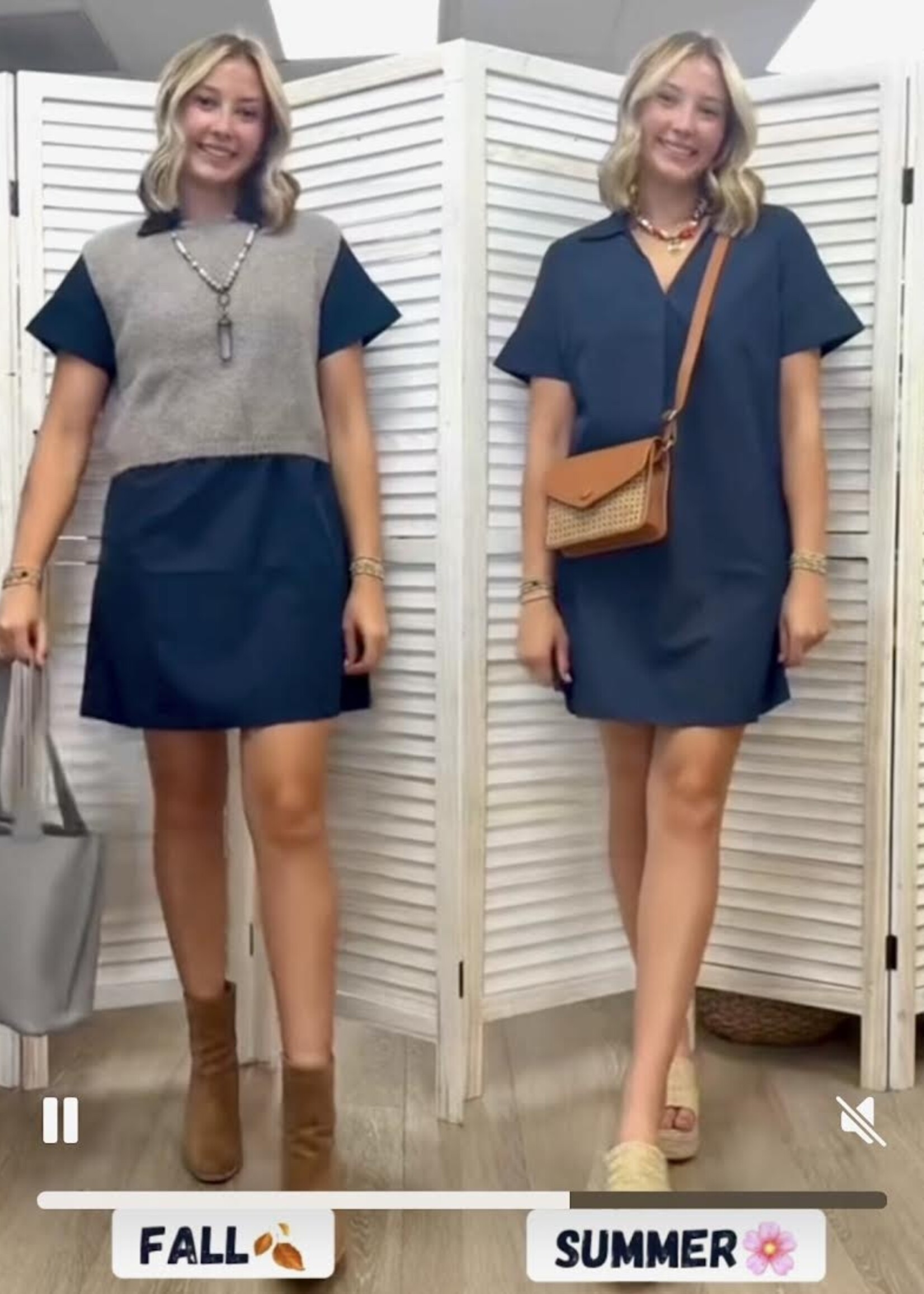 THML Short Sleeve V-Neck Dress