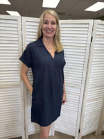 THML Short Sleeve V-Neck Dress