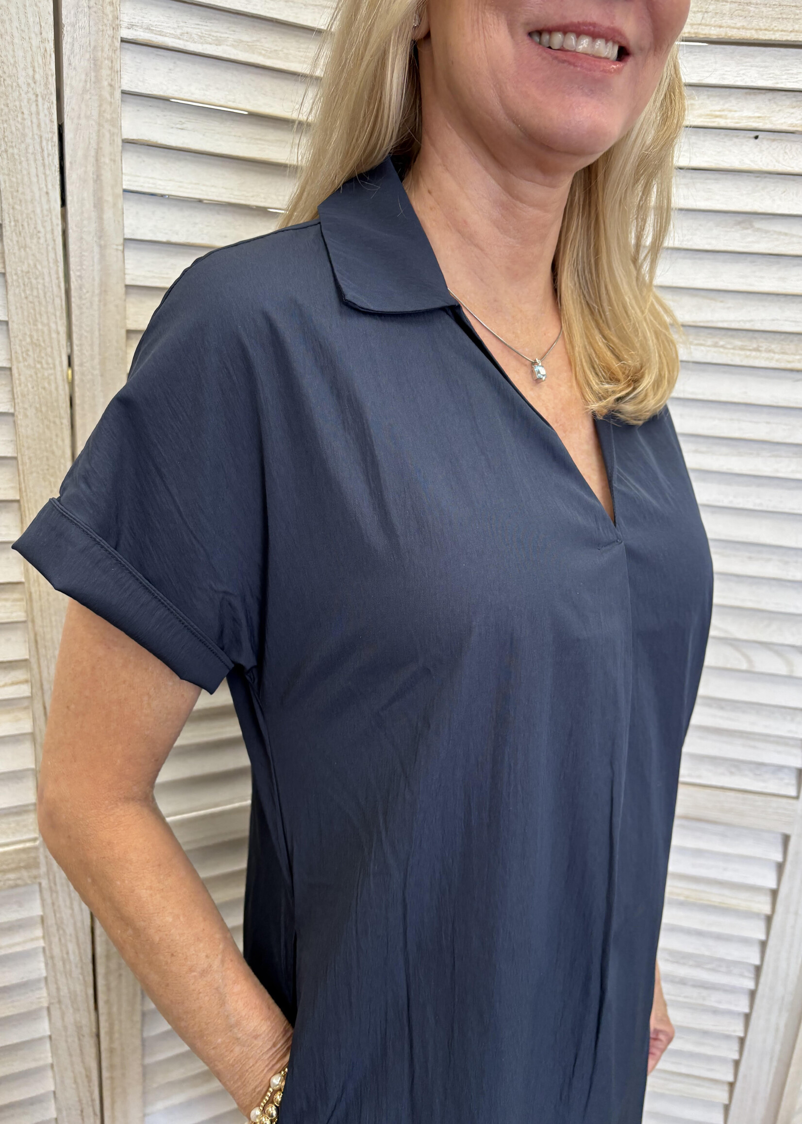 THML Short Sleeve V-Neck Dress