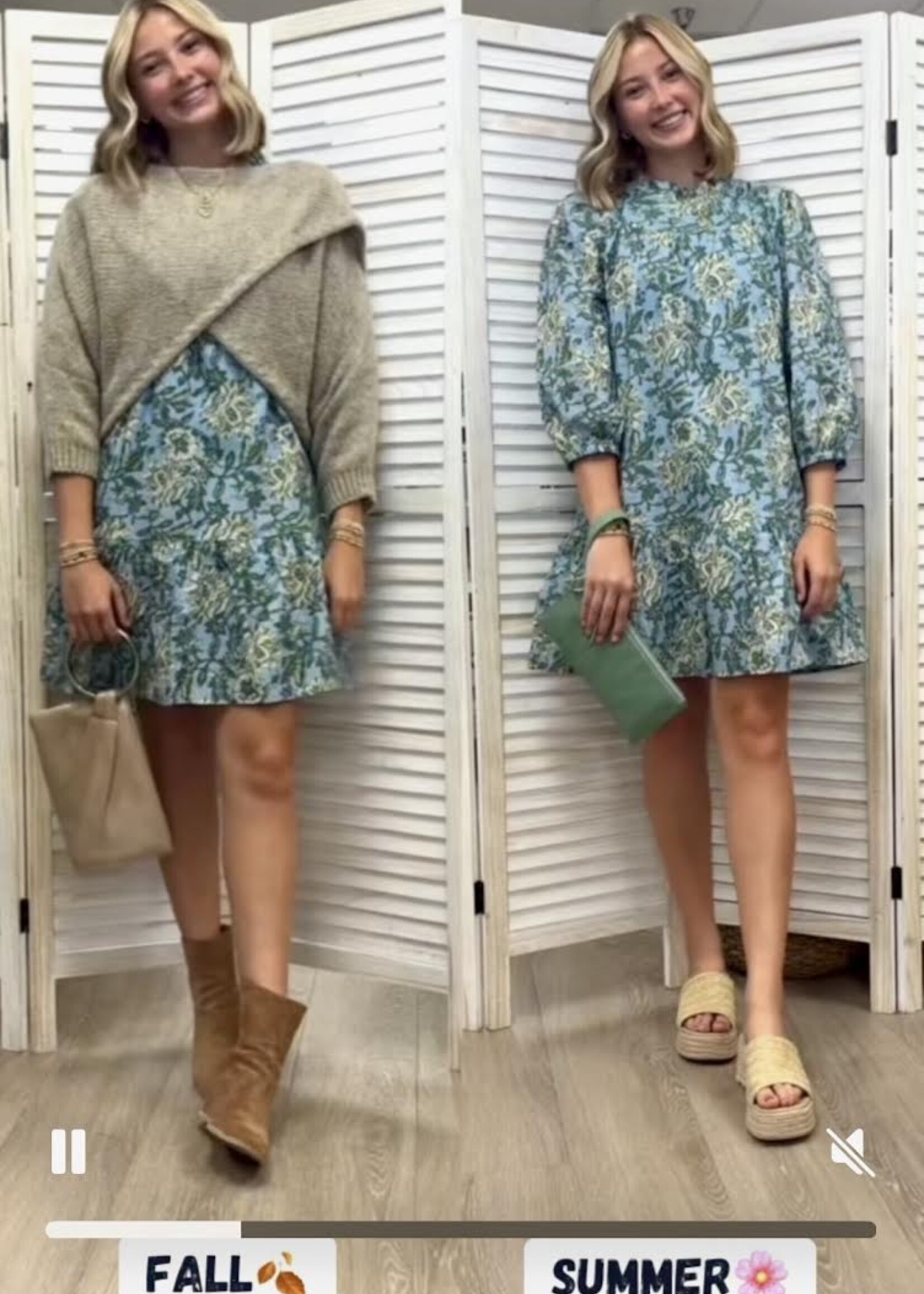 THML Print Tiered Dress