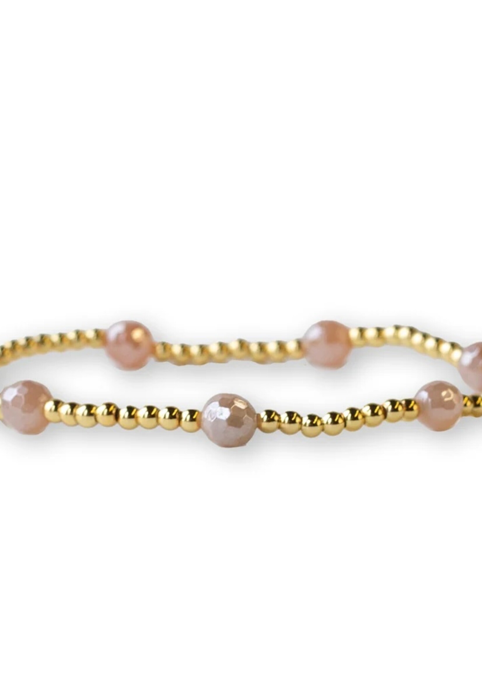 Lenny & Eva Gilded Gold Beaded Bracelet-Dot Sunstone