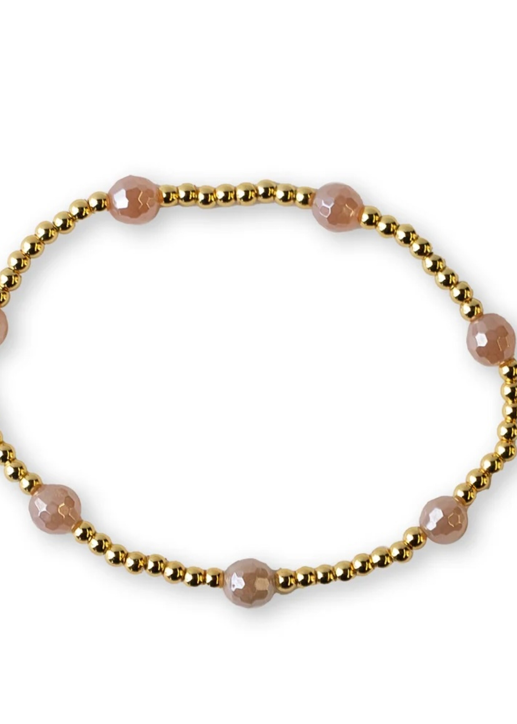 Lenny & Eva Gilded Gold Beaded Bracelet-Dot Sunstone