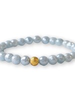 Lenny & Eva Gemstone Bracelet  Faceted Aquamarine 6mm