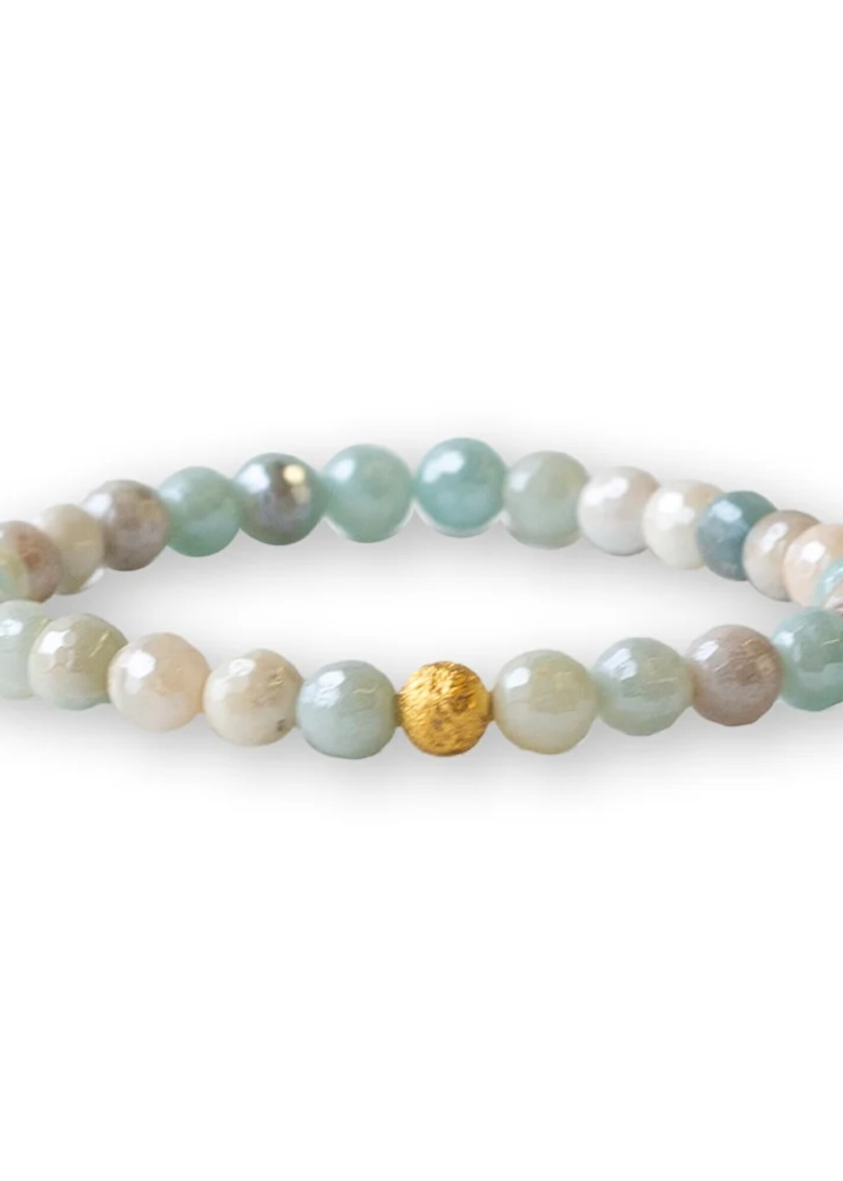 Lenny & Eva Gemstone Bracelet Faceted Amazonite 6mm