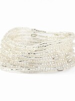 ink+alloy Chelsea 18 Strand Luxe Beaded Bracelet Set Silver