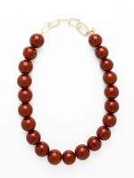 ink+alloy Iris Large Resin Bead Necklace - Brown