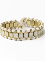 ink+alloy Josie Enamel Bracelet - White