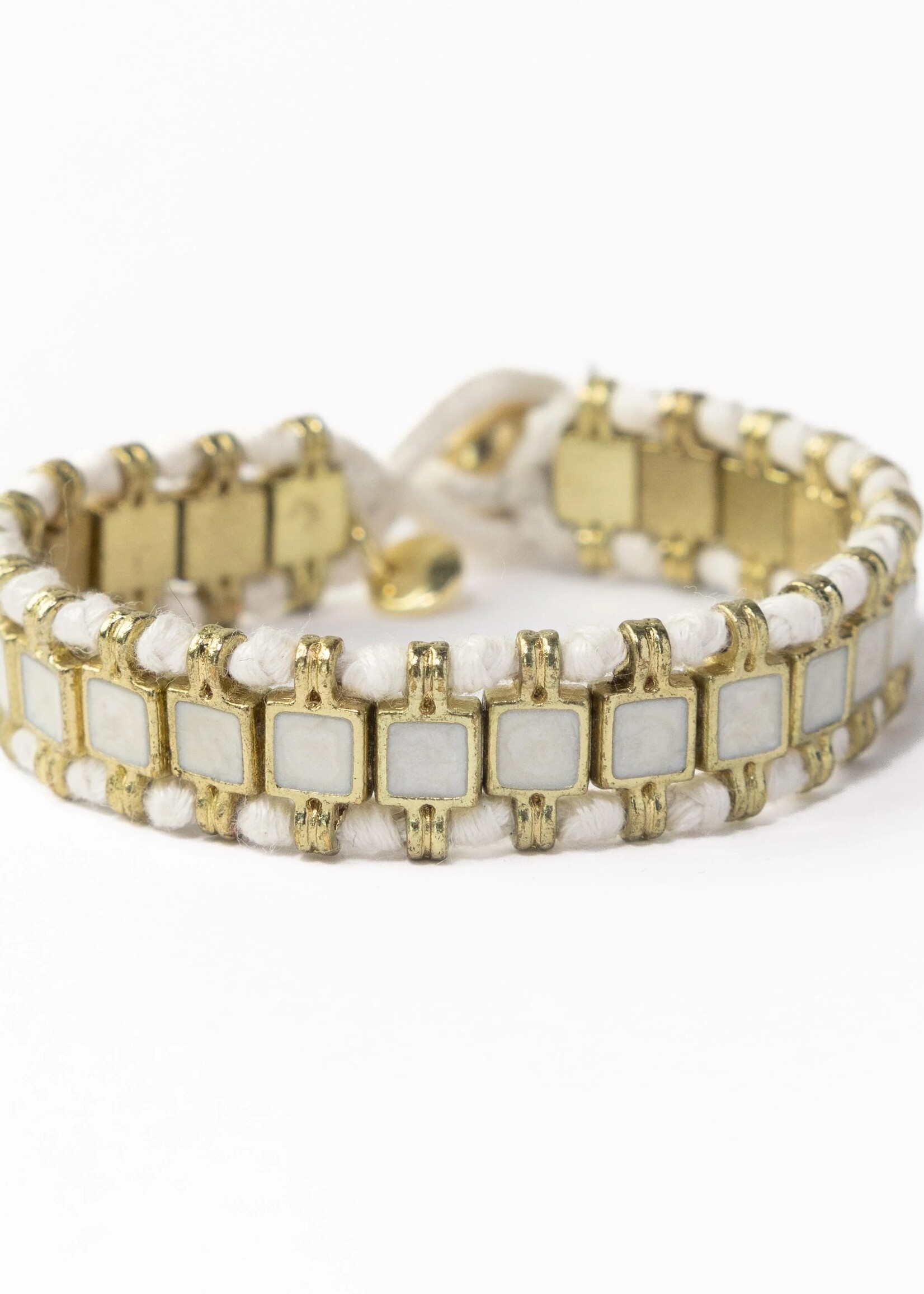 ink+alloy Josie Enamel Bracelet - White