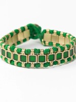 ink+alloy Josie Enamel Bracelet - Green