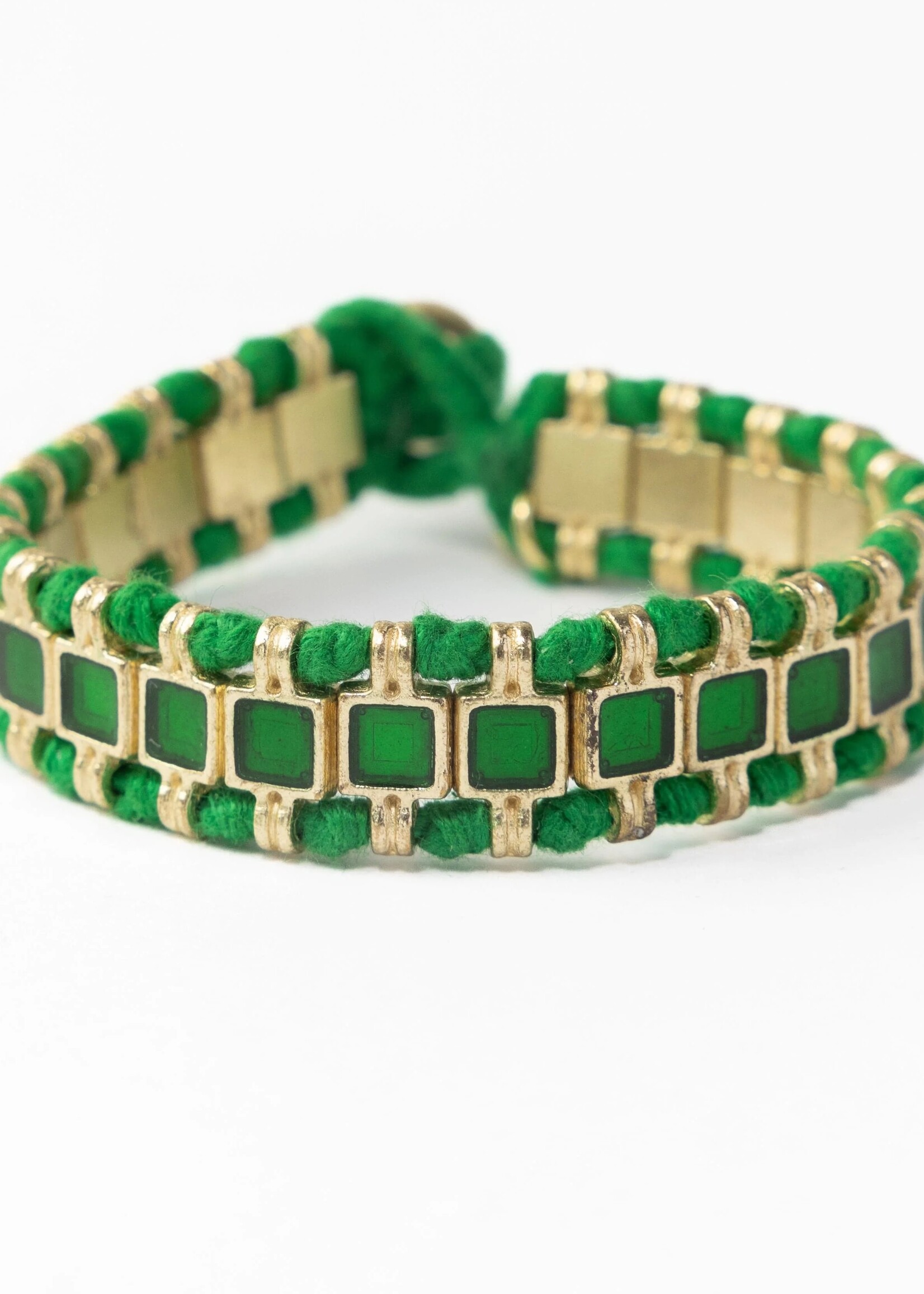 ink+alloy Josie Enamel Bracelet - Green