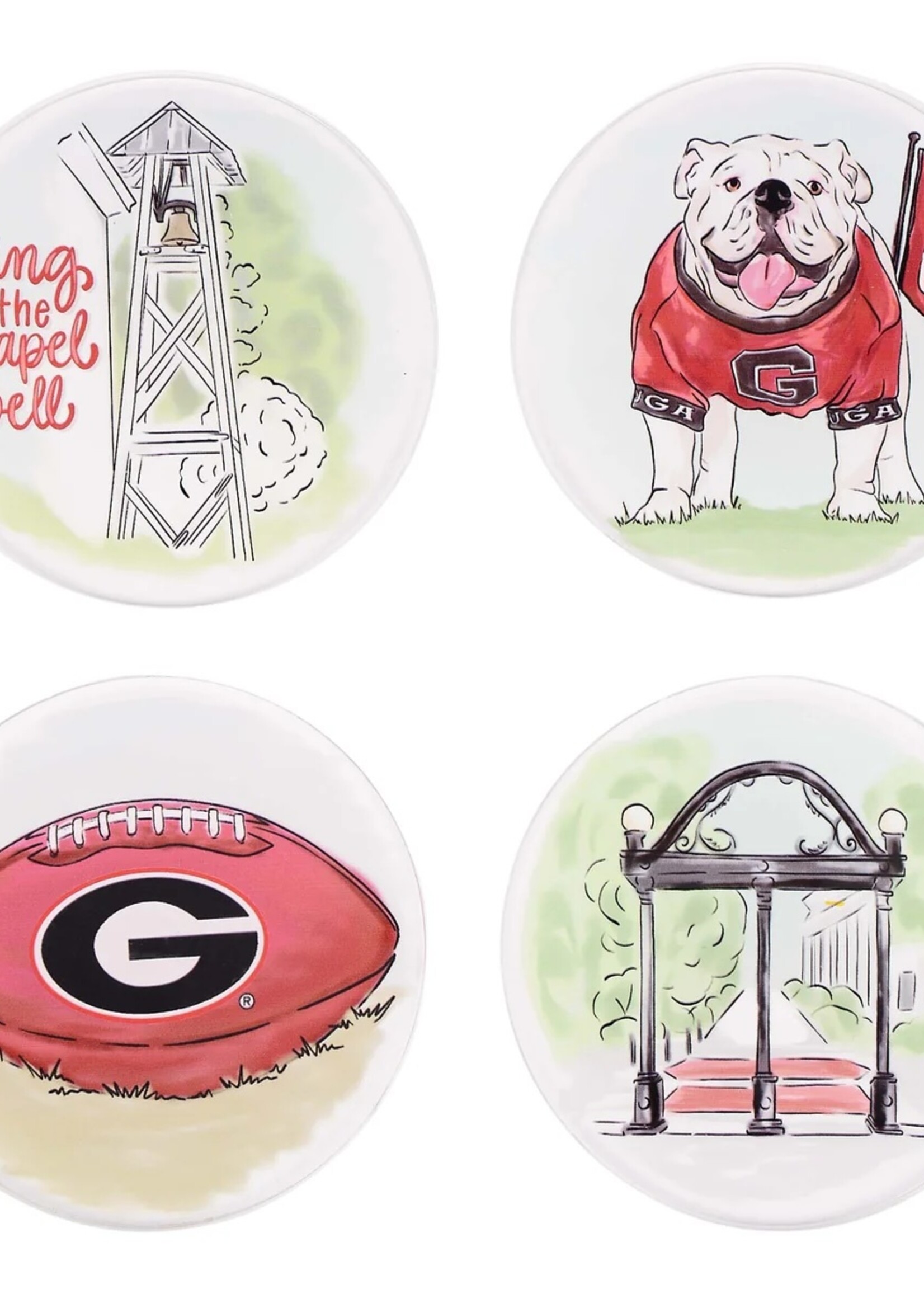Glory Haus UGA Coasters Set of 4