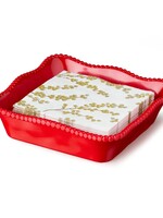certified international Perlette Red Cocktail Napkin Holder