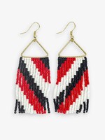 ink+alloy Gameday Diagonal Stripe Beaded Fringe Earrings