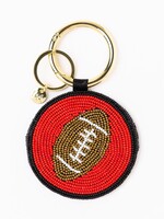 ink+alloy Gameday Football Seed Bead Key Ring