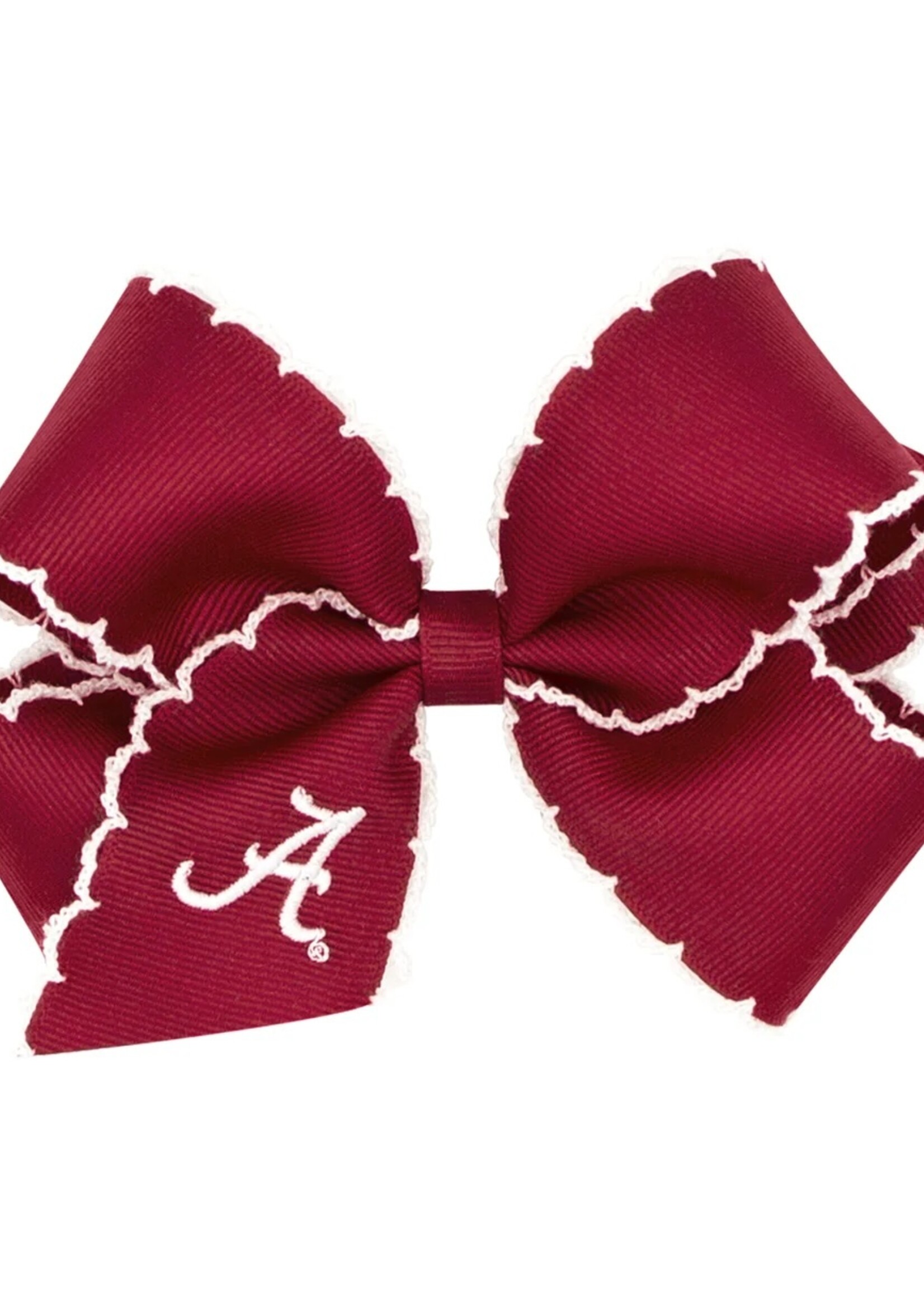 wee ones Medium Moonstitch Collegiate Bow - Alabama