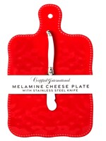 certified international Perlette Red Cheese Board with Knife