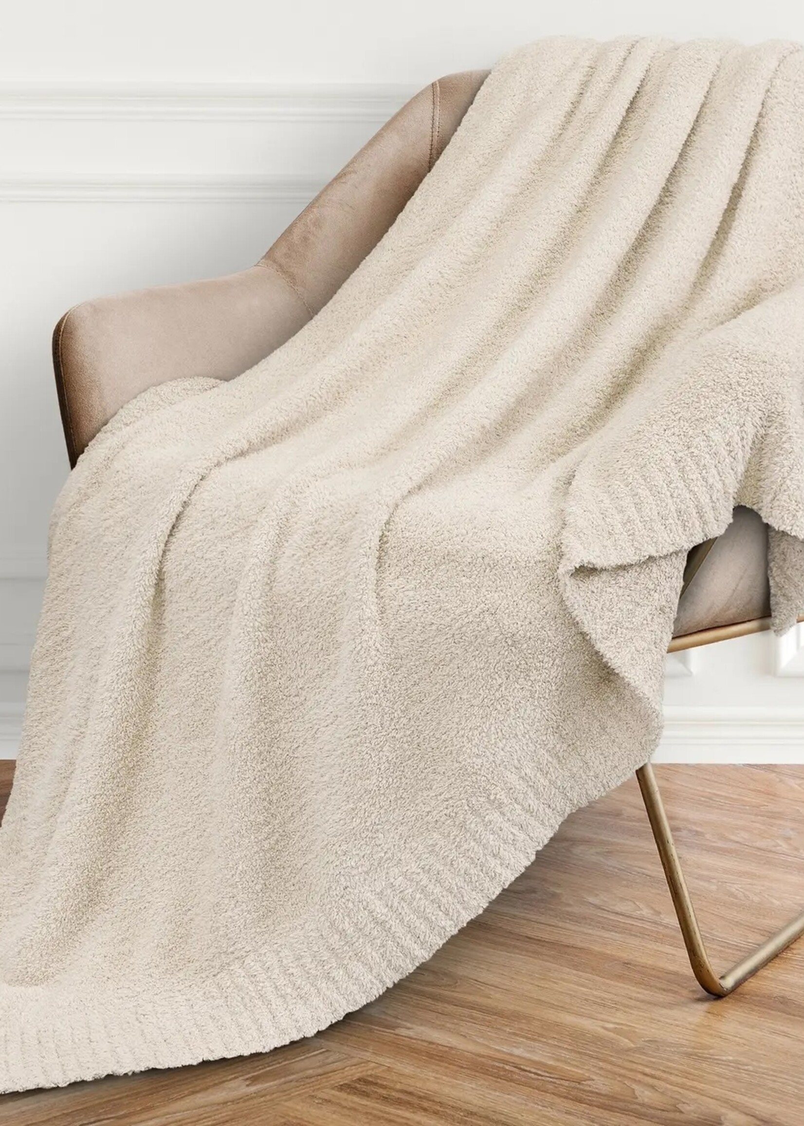 pavilia Cream Throw 50" x 60"